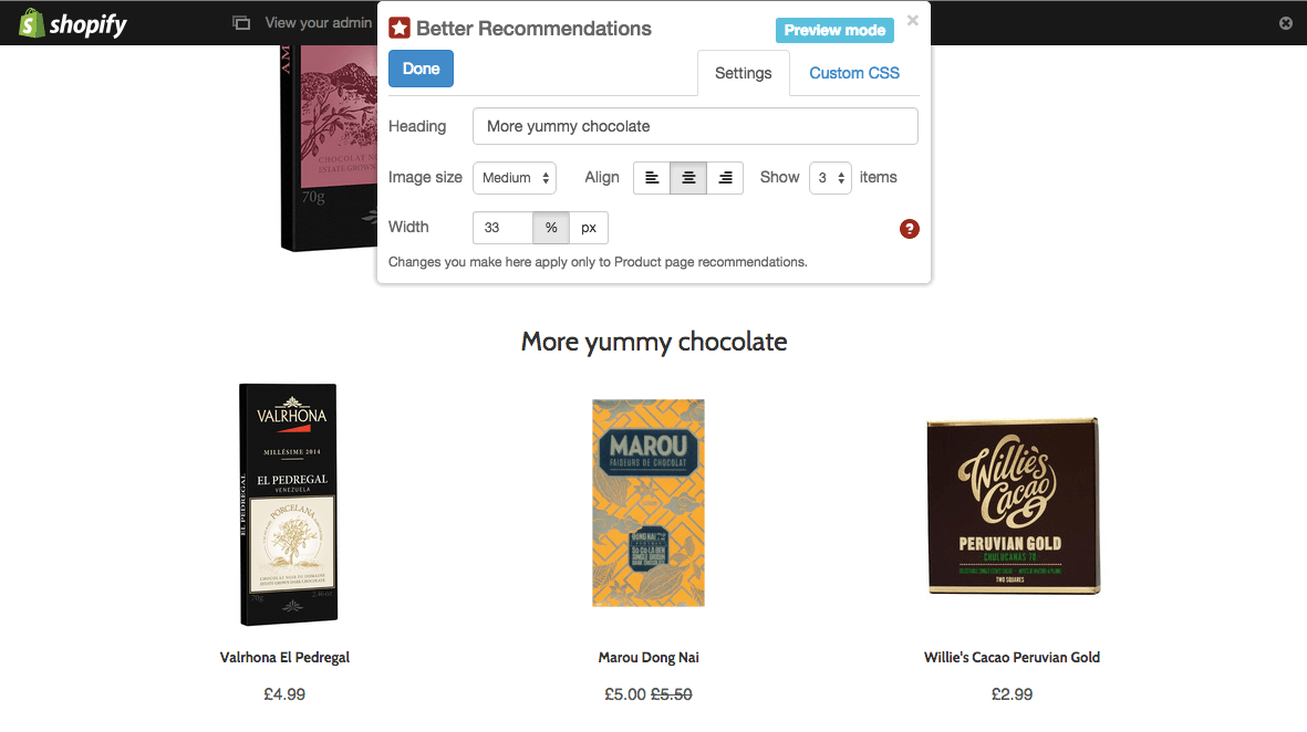 Recommendations styled for desktop Recommendations styled for desktop