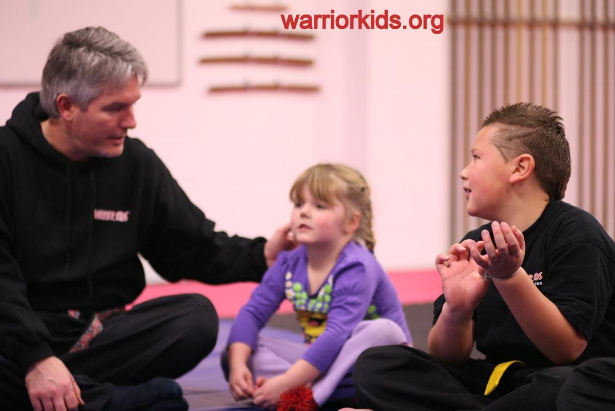 Tim Tipene with Warrior Kids Tim Tipene with Warrior Kids