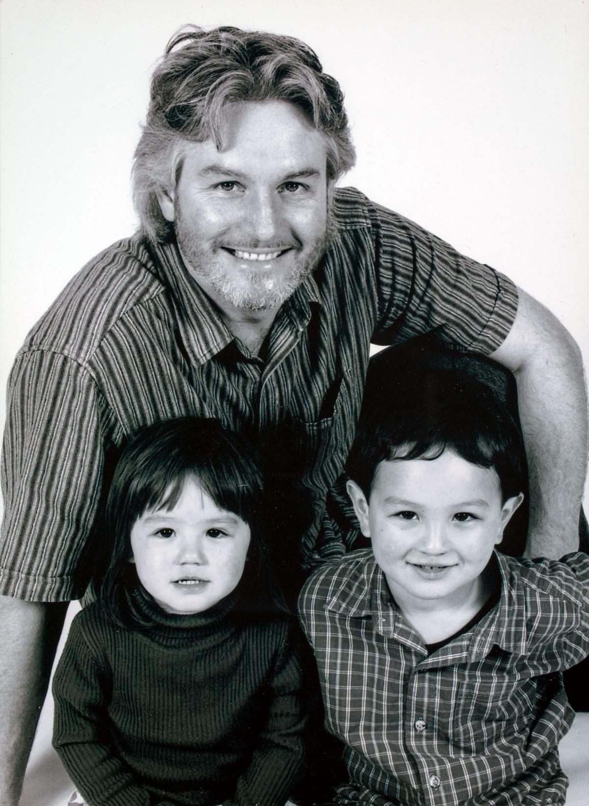 Tim Tipene with his son and daughter Tim Tipene with his son and daughter