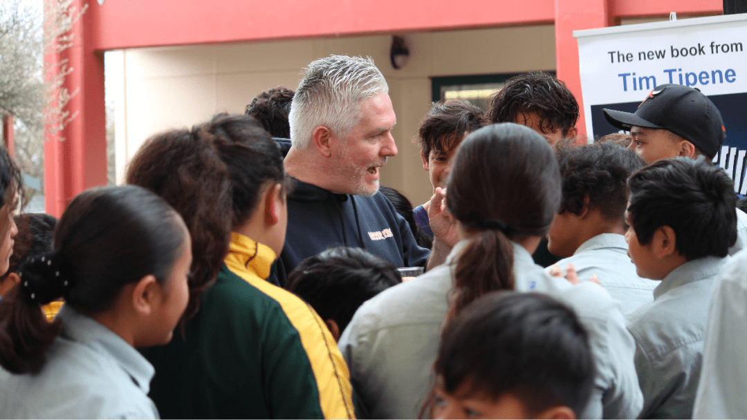 Tim Tipene speaking at Favona School Tim Tipene speaking at Favona School