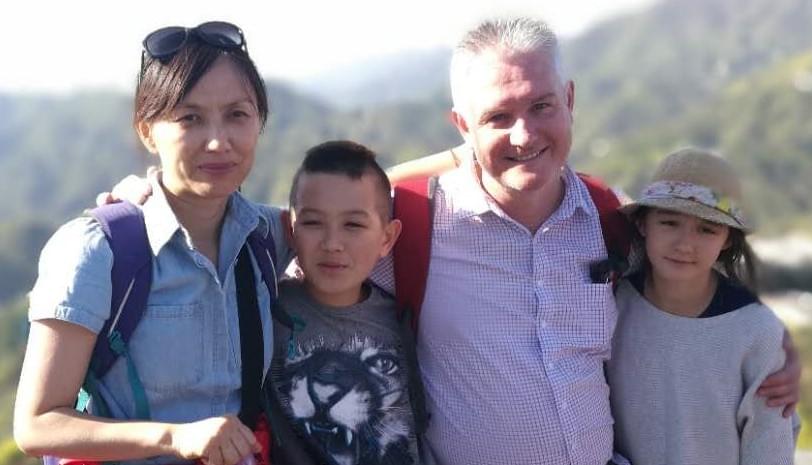Tim Tipene with family in Beijing Tim Tipene with family in Beijing
