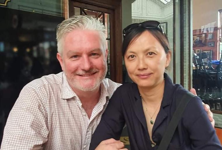 Tim Tipene with his partner Tim Tipene with his partner