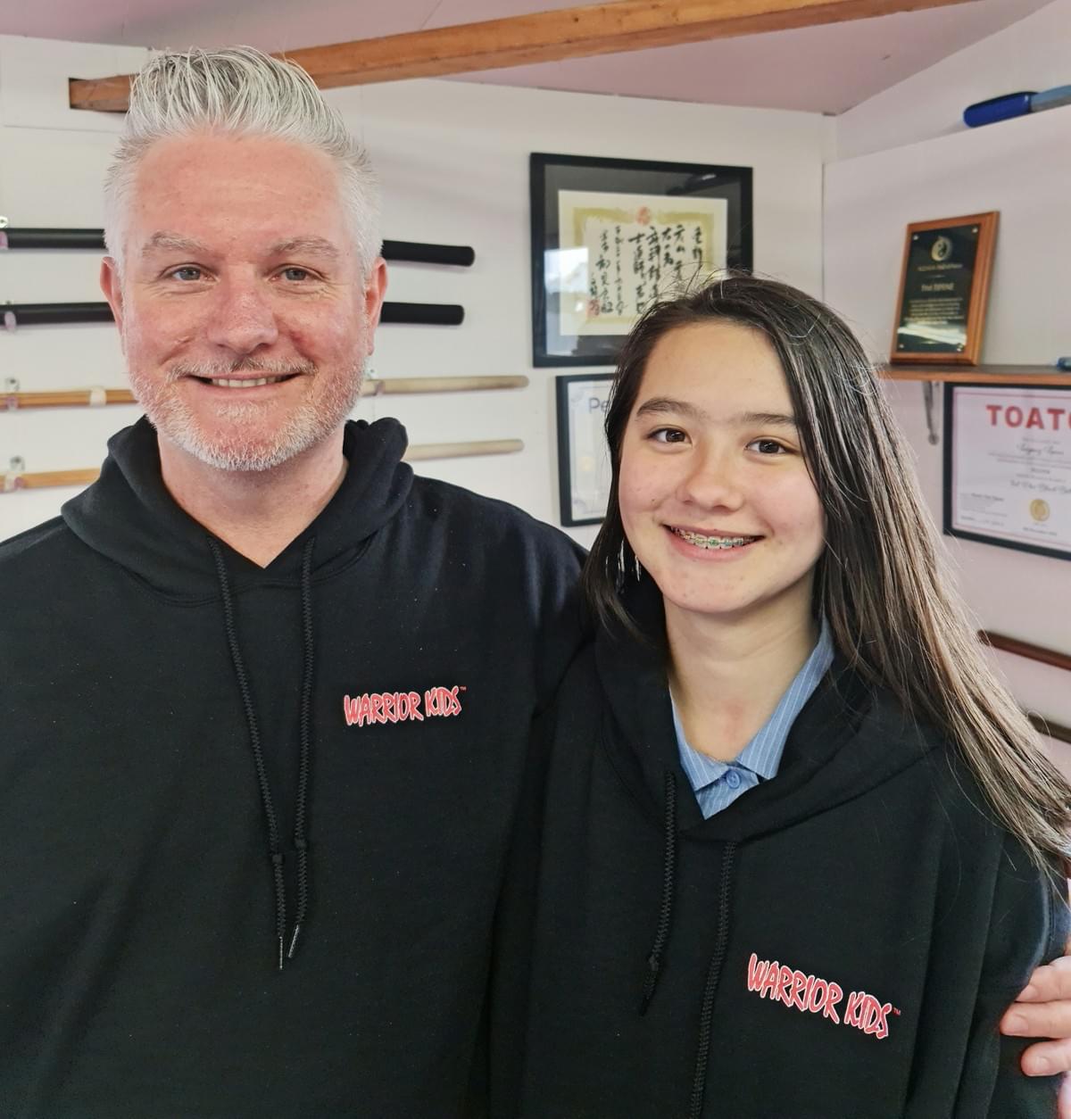 Tim Tipene with his daughter Tim Tipene with his daughter
