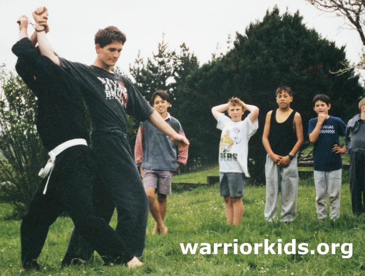 Tim Tipene teaching Warrior Kids, 1994/1995 Tim Tipene teaching Warrior Kids, 1994/1995