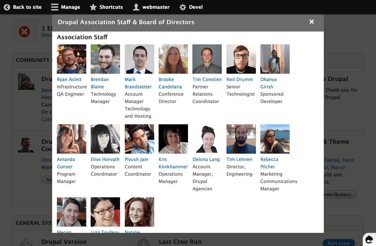 Status Report: Community Information: Drupal Association Staff & Board of Directors Status Report: Community Information: Drupal Association Staff & Board of Directors