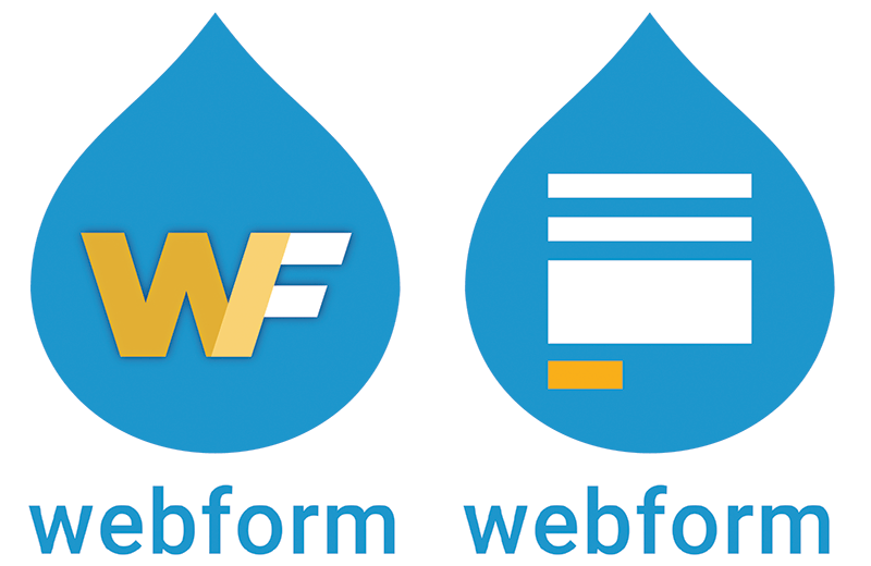 The two Webform logo finalists The two Webform logo finalists