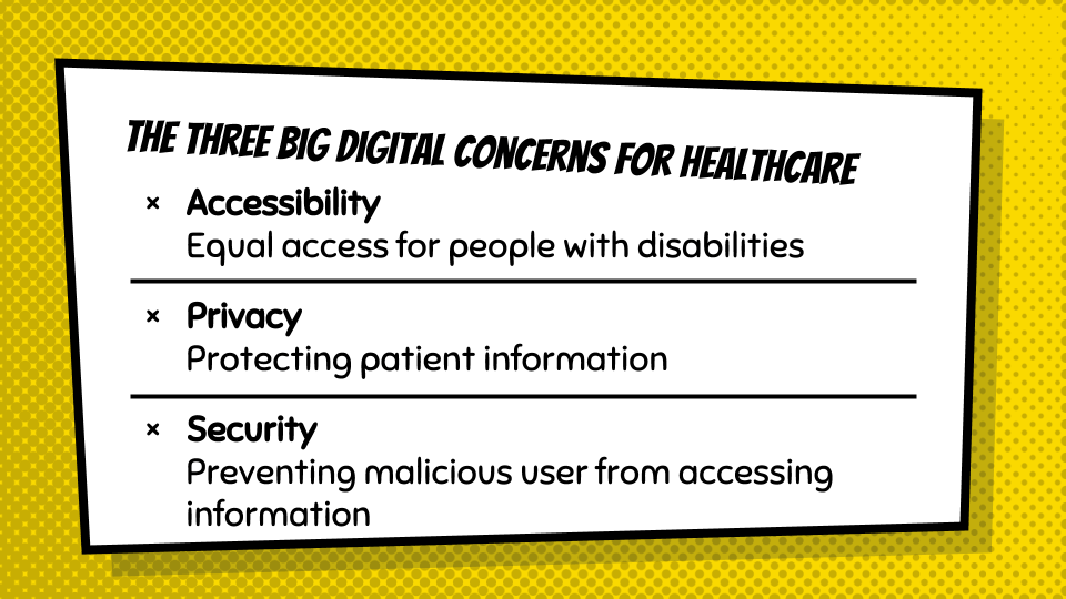 The three big digital concerns for healthcare The three big digital concerns for healthcare