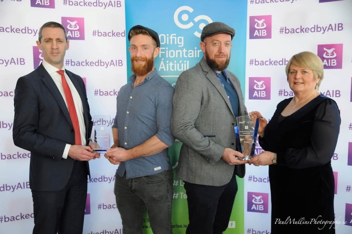 Mark Maher and Ciaran Cooke accepting Limerick final of National Enterprise Awards - Odyssey Studios model making, prothestics, props and more Mark Maher and Ciaran Cooke accepting Limerick final of National Enterprise Awards - Odyssey Studios model making, prothestics, props and more