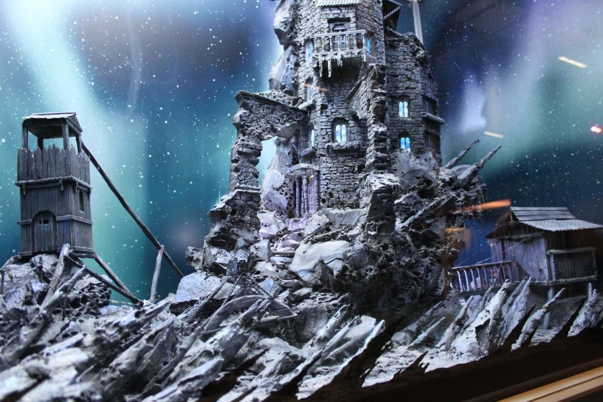 Miniature snowy castle ruins - Odyssey Studios model making, prothestics, props and more Miniature snowy castle ruins - Odyssey Studios model making, prothestics, props and more