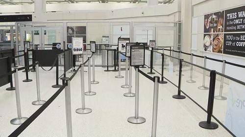 COVID-19 has reduced air traveler numbers through some TSA checkpoints. COVID-19 has reduced air traveler numbers through some TSA checkpoints.