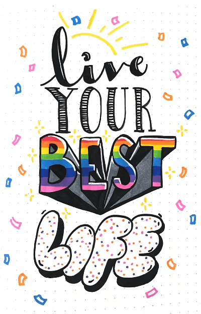 A drawing from a creative hand lettering online class by Abby Hobbs A drawing from a creative hand lettering online class by Abby Hobbs