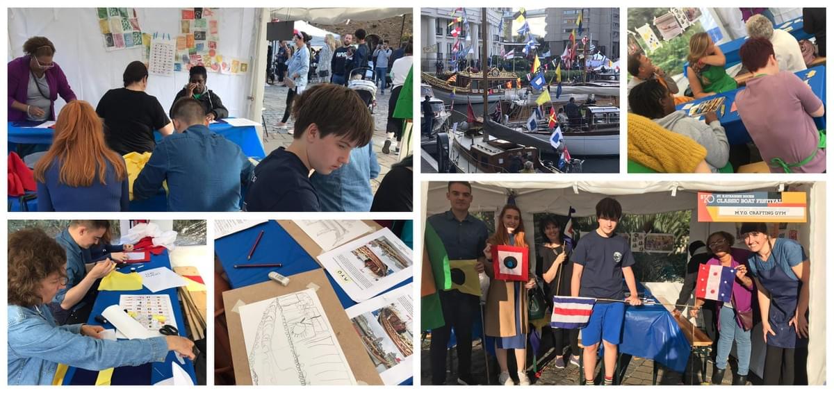 Adults getting creative at the Classic Boat Festival 2019 Adults getting creative at the Classic Boat Festival 2019
