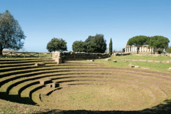 The old Greek city of Poseidonia The old Greek city of Poseidonia