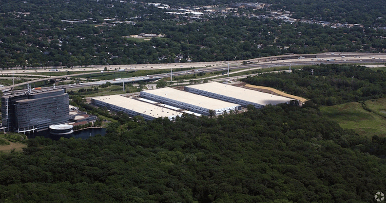 Downers Grove, IL. Amazon will occupy the two buildings to the right. Downers Grove, IL. Amazon will occupy the two buildings to the right.