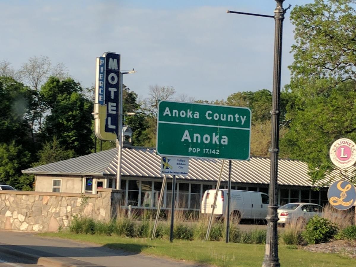 Road Sign in Anoka Road Sign in Anoka