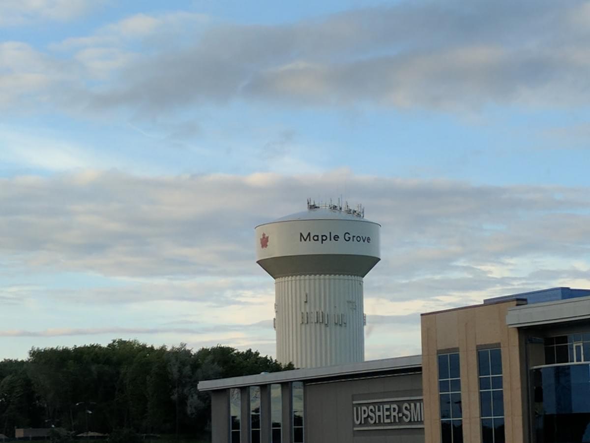 water tower in Maple Grove water tower in Maple Grove
