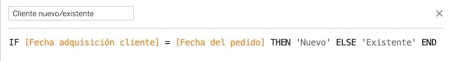 Paso 2: Crea una fórmula para identificar la fecha del primer pedido de las otras fechas | Tableau Paso 2: Crea una fórmula para identificar la fecha del primer pedido de las otras fechas | Tableau