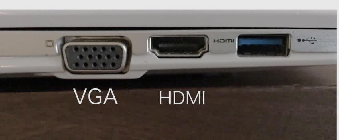 VGAとHDMIの端子イメージ画像 VGAとHDMIの端子イメージ画像