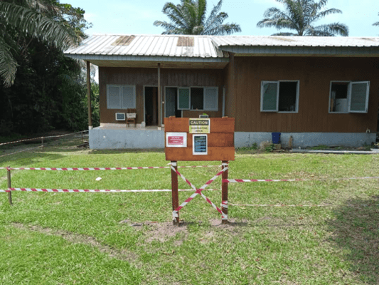 Quarantine for the minimum staff needed to ensure the safety of the gorilla and chimpanzees in Loango National Park, Gabon. Photo: Christian Tchemambela. Quarantine for the minimum staff needed to ensure the safety of the gorilla and chimpanzees in Loango National Park, Gabon. Photo: Christian Tchemambela.