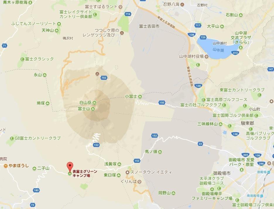 PICA表富士の場所 PICA表富士の場所