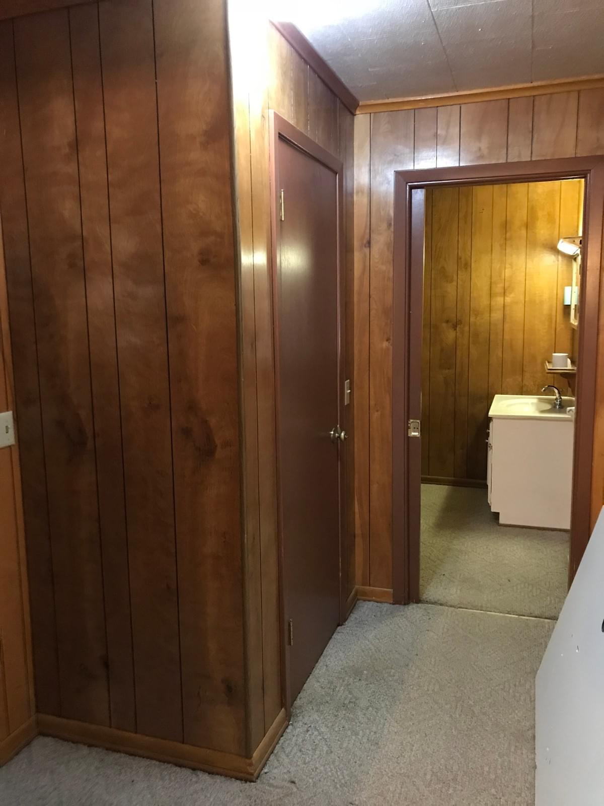 the closet was where a stacking washer and dryer were placed at one point. later we found out that the washer leaked... the closet was where a stacking washer and dryer were placed at one point. later we found out that the washer leaked...
