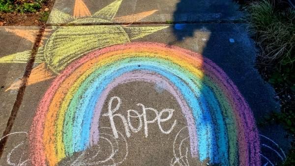 Sidewalk Chalk Hope Rainbow "Street Preschool" 2020 (cc) Dena Michele Rosko Sidewalk Chalk Hope Rainbow "Street Preschool" 2020 (cc) Dena Michele Rosko