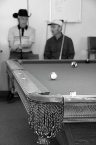 Men Playing Pool at the Senior Center (c) Dena Michele Rosko Men Playing Pool at the Senior Center (c) Dena Michele Rosko
