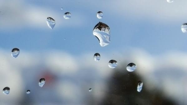 Raindrops on window late winter, Bellevue, Wash. Raindrops on window late winter, Bellevue, Wash.