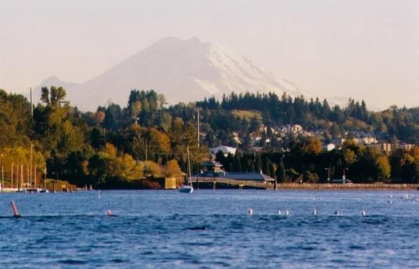 Mount Rainier vista via Gene Coulon Memorial Beach Park, Renton, Wash. Mount Rainier vista via Gene Coulon Memorial Beach Park, Renton, Wash.