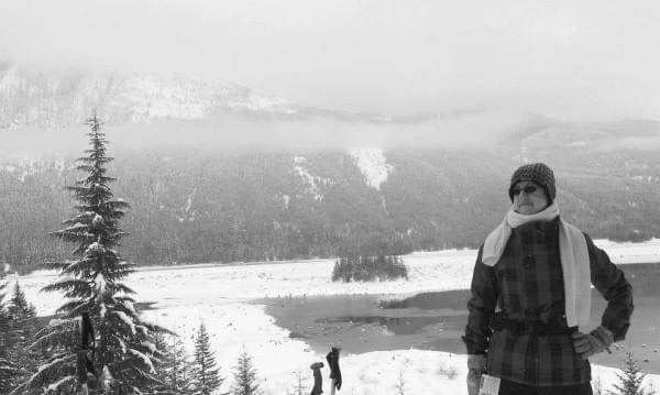 Snowshoeing at Keechelus Lake, Snoqualmie West Summit, Snoqualmie Pass, Cascade Range, Wash. Snowshoeing at Keechelus Lake, Snoqualmie West Summit, Snoqualmie Pass, Cascade Range, Wash.
