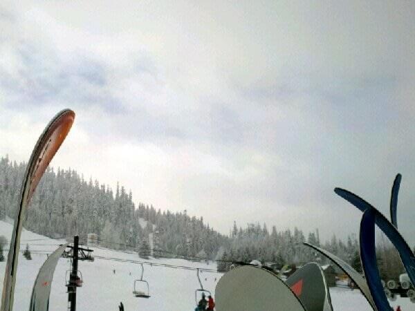 Ski + Snowboard rack, Snoqualmie West Summit, Snoqualmie Pass, Cascade Range, Wash. Ski + Snowboard rack, Snoqualmie West Summit, Snoqualmie Pass, Cascade Range, Wash.