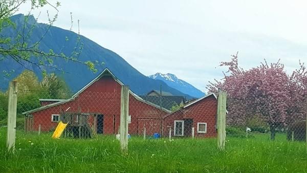 Red barn + house near Mt. Si, Issaquah, Wash. Red barn + house near Mt. Si, Issaquah, Wash.