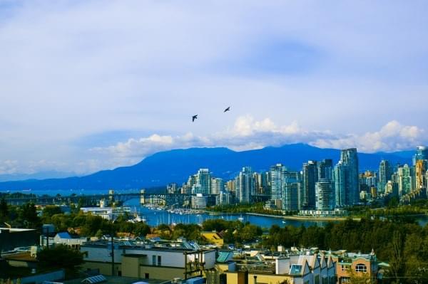 Vancouver, BC, Canada via West Broadway at Daybreak Vancouver, BC, Canada via West Broadway at Daybreak