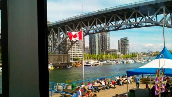 Canadian flag at Granville Island, Vancouver, BC Canadian flag at Granville Island, Vancouver, BC