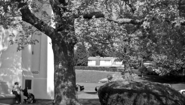 Woman with Baby at Peace Arch, Blaine, WA, USA. Woman with Baby at Peace Arch, Blaine, WA, USA.