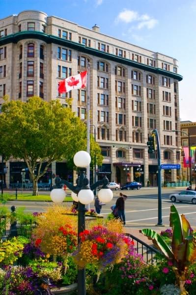Canadian Flag at Government PL, Victoria, BC, Canada Canadian Flag at Government PL, Victoria, BC, Canada