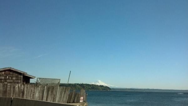 Mt. Rainier via beach at Burien, WA Mt. Rainier via beach at Burien, WA