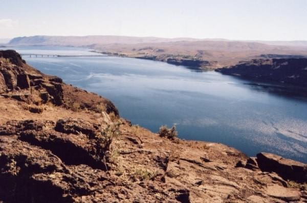 Columbia River via Vantage, Wash. Columbia River via Vantage, Wash.