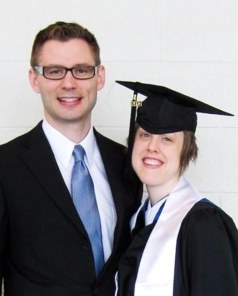 Dena Rosko MA graduation with husband Dena Rosko MA graduation with husband