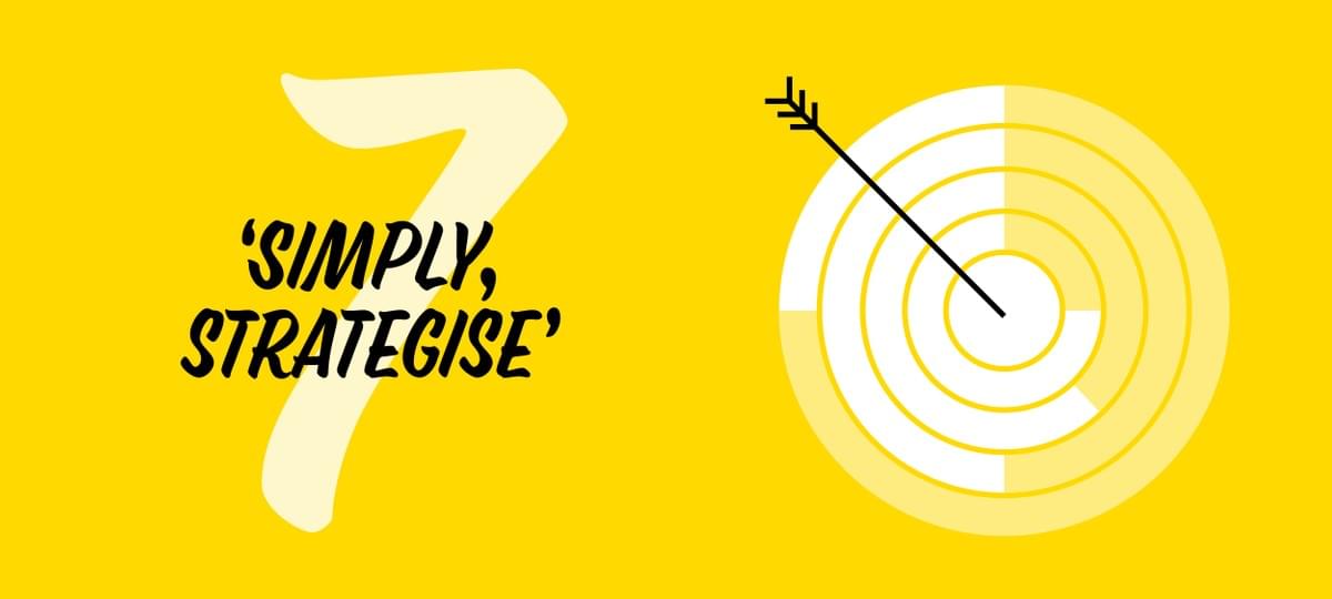 We Are Brass Tacks. internal communications. Employee engagement. HSE. HR. Workplace culture - White archery target with arrow in centre on yellow background. We Are Brass Tacks. internal communications. Employee engagement. HSE. HR. Workplace culture - White archery target with arrow in centre on yellow background.