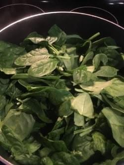 Use one full bag of fresh spinach Use one full bag of fresh spinach