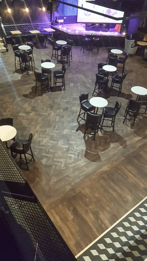 Complete fit out of flooring to Jerry Flannerys Night club using Moduleo LBT. Flooring by LRK Flooring. Complete fit out of flooring to Jerry Flannerys Night club using Moduleo LBT. Flooring by LRK Flooring.