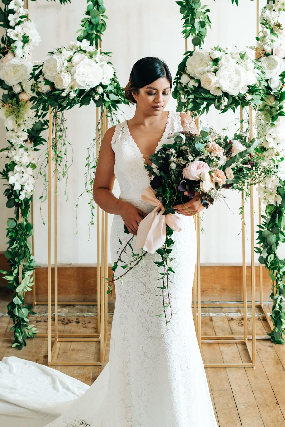 Isle of Man wedding - floral bride Isle of Man wedding - floral bride