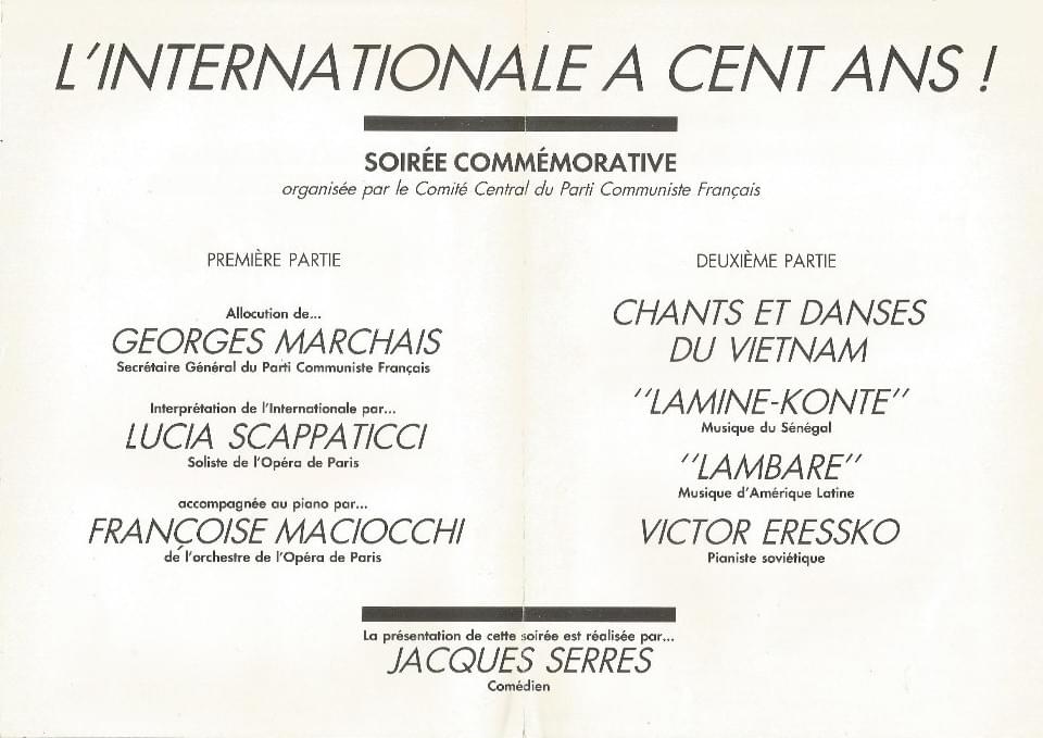 lille pierre degeyter hymne l'internationale invitation centenaire opera georges marchais lille pierre degeyter hymne l'internationale invitation centenaire opera georges marchais