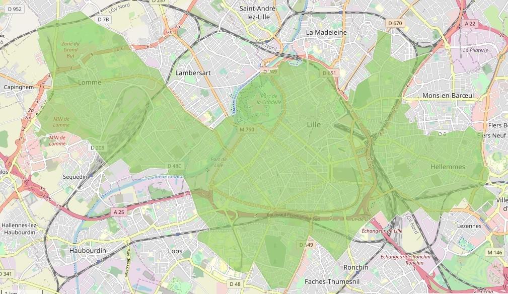 carte de Lille avec tous ses quartiers carte de Lille avec tous ses quartiers