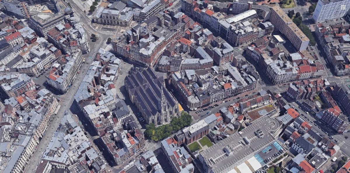 eglise saint maurice à lille vue du ciel en 2020 eglise saint maurice à lille vue du ciel en 2020