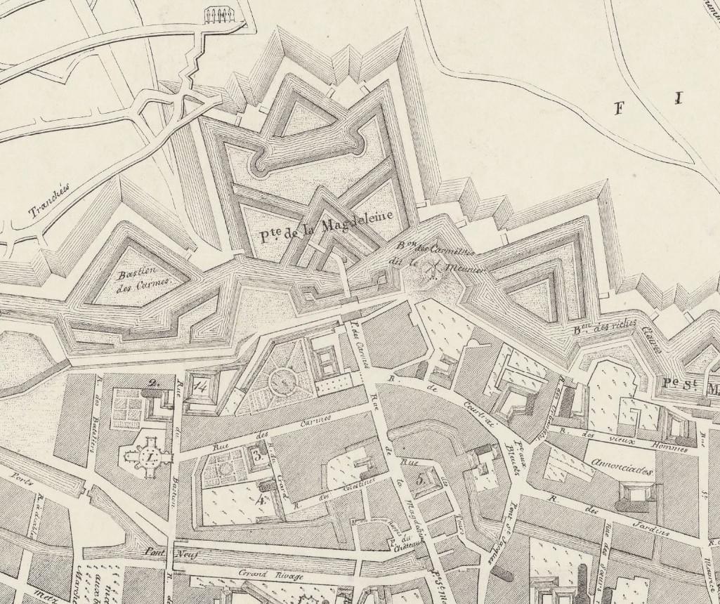 plan de 1708 de la porte de gand à lille quand elle s'appelait porte de la magdeleine plan de 1708 de la porte de gand à lille quand elle s'appelait porte de la magdeleine