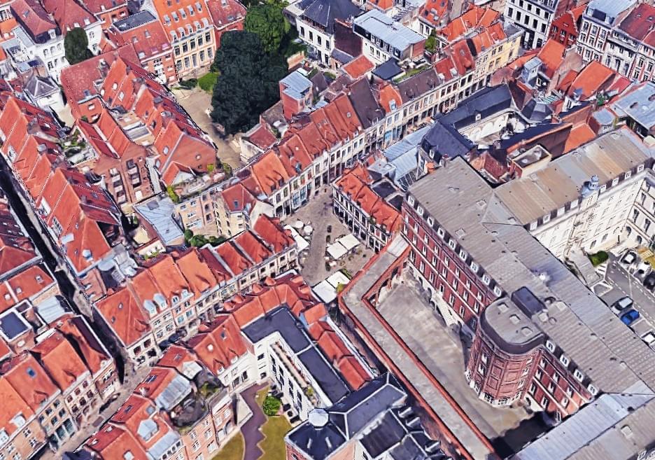 la place aux oignons à lille en 3D vue du ciel la place aux oignons à lille en 3D vue du ciel