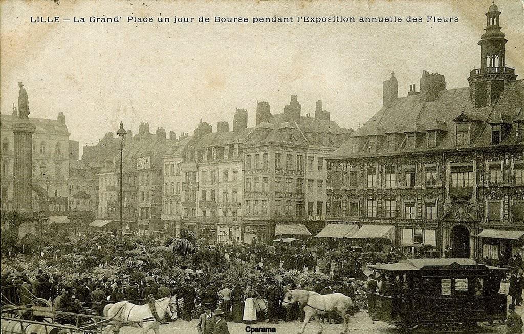 lille marché aux fleurs exposition horticole horticulture grand place avec tramway lille marché aux fleurs exposition horticole horticulture grand place avec tramway