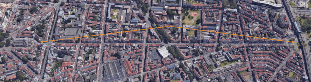 lille rue d'artois vue du ciel en 3D lille rue d'artois vue du ciel en 3D